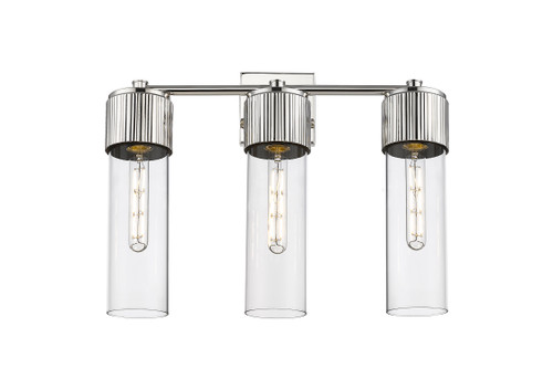 INNOVATIONS 428-3W-PN-G428-12CL Bolivar 3 20.5 inch Bath Vanity Light Polished Nickel