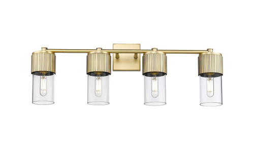 INNOVATIONS 428-4W-BB-G428-7CL Bolivar 4 31 inch Bath Vanity Light Brushed Brass