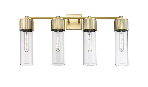 INNOVATIONS 428-4W-BB-G428-12CL Bolivar 4 31 inch Bath Vanity Light Brushed Brass