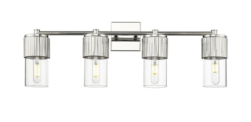 INNOVATIONS 428-4W-PN-G428-7CL Bolivar 4 31 inch Bath Vanity Light Polished Nickel