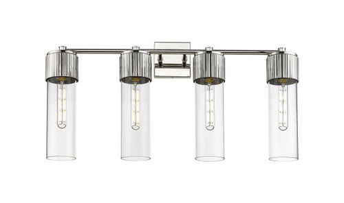 INNOVATIONS 428-4W-PN-G428-12CL Bolivar 4 31 inch Bath Vanity Light Polished Nickel