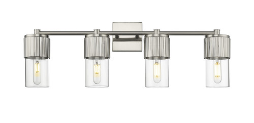INNOVATIONS 428-4W-SN-G428-7CL Bolivar 4 31 inch Bath Vanity Light Satin Nickel