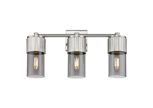 INNOVATIONS 428-3W-SN-G428-7SM Bolivar 3 20.5 inch Bath Vanity Light Satin Nickel INNOVATIONS 428-3W-SN-G428-7SM Bolivar 3 20.5 inch Bath Vanity Light Satin Nickel