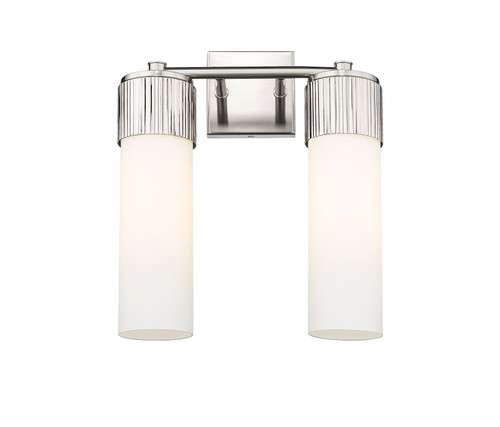 INNOVATIONS 428-2W-SN-G428-12WH Bolivar 2 14 inch Bath Vanity Light Satin Nickel