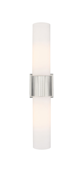 INNOVATIONS 428-2WL-PN-G428-12WH Bolivar 2 5 inch Bath Vanity Light Polished Nickel