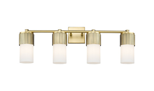 INNOVATIONS 428-4W-BB-G428-7WH Bolivar 4 31 inch Bath Vanity Light Brushed Brass