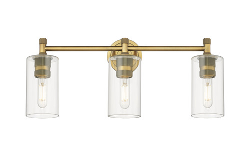 INNOVATIONS 434-3W-BB-G434-7CL Crown Point 3 23.875 inch Bath Vanity Light Brushed Brass