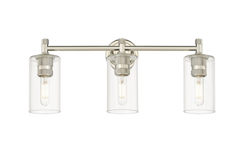 INNOVATIONS 434-3W-PN-G434-7CL Crown Point 3 23.875 inch Bath Vanity Light Polished Nickel