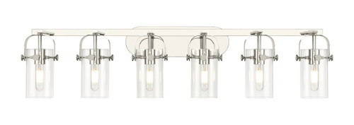 INNOVATIONS 423-6W-PN-G423-7CL Pilaster II Cylinder 6 44 inch Bath Vanity Light Polished Nickel