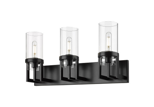 INNOVATIONS 426-3W-BK-G426-8CL Utopia 3 4.75 inch Bath Vanity Light Matte Black