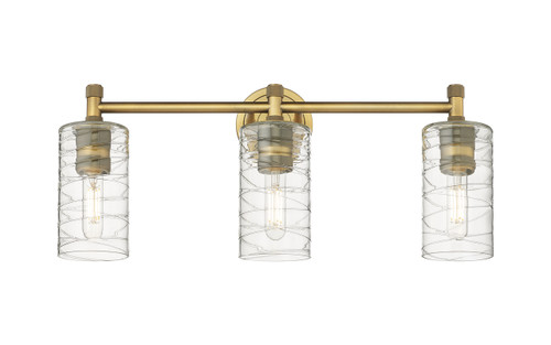 INNOVATIONS 434-3W-BB-G434-7DE Crown Point 3 23.875 inch Bath Vanity Light Brushed Brass