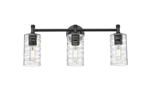 INNOVATIONS 434-3W-BK-G434-7DE Crown Point 3 23.875 inch Bath Vanity Light Matte Black