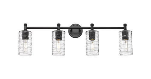 INNOVATIONS 434-4W-BK-G434-7DE Crown Point 4 33.875 inch Bath Vanity Light Matte Black