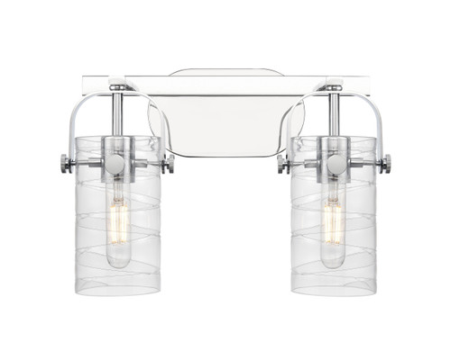 INNOVATIONS 423-2W-PC-G423-7DE Pilaster II Cylinder 2 15 inch Bath Vanity Light Polished Chrome