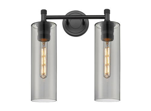 INNOVATIONS 434-2W-BK-G434-12SM Crown Point 2 13.875 inch Bath Vanity Light Matte Black