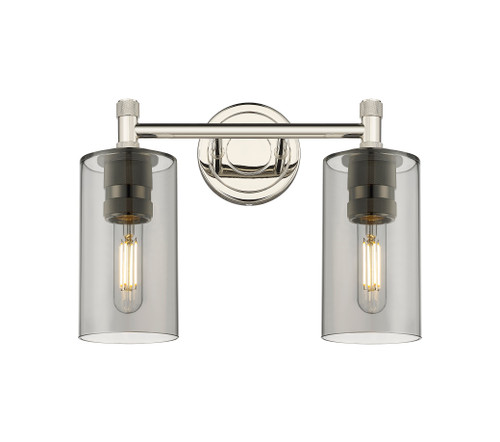 INNOVATIONS 434-2W-PN-G434-7SM Crown Point 2 13.875 inch Bath Vanity Light Polished Nickel