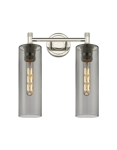 INNOVATIONS 434-2W-PN-G434-12SM Crown Point 2 13.875 inch Bath Vanity Light Polished Nickel