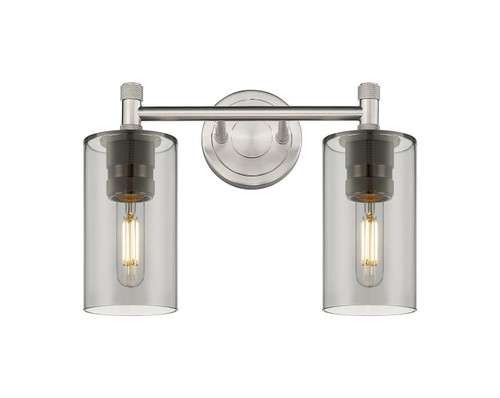 INNOVATIONS 434-2W-SN-G434-7SM Crown Point 2 13.875 inch Bath Vanity Light Satin Nickel
