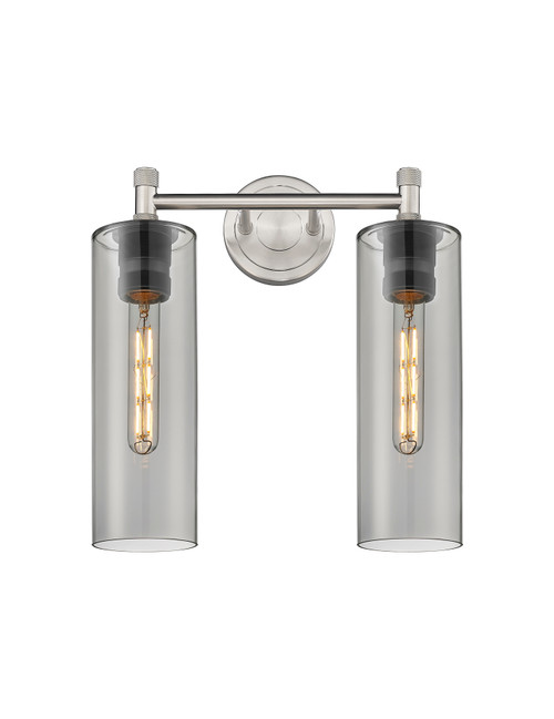 INNOVATIONS 434-2W-SN-G434-12SM Crown Point 2 13.875 inch Bath Vanity Light Satin Nickel