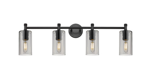 INNOVATIONS 434-4W-BK-G434-7SM Crown Point 4 33.875 inch Bath Vanity Light Matte Black