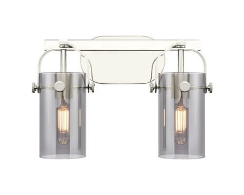 INNOVATIONS 423-2W-PN-G423-7SM Pilaster II Cylinder 2 15 inch Bath Vanity Light Polished Nickel