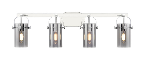 INNOVATIONS 423-4W-PC-G423-7SM Pilaster II Cylinder 4 35 inch Bath Vanity Light Polished Chrome