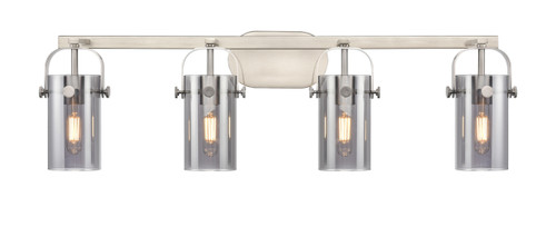 INNOVATIONS 423-4W-SN-G423-7SM Pilaster II Cylinder 4 35 inch Bath Vanity Light Satin Nickel