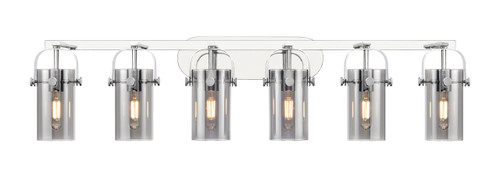 INNOVATIONS 423-6W-PC-G423-7SM Pilaster II Cylinder 6 44 inch Bath Vanity Light Polished Chrome