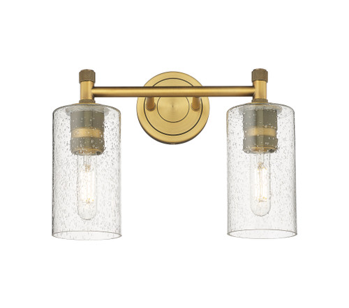INNOVATIONS 434-2W-BB-G434-7SDY Crown Point 2 13.875 inch Bath Vanity Light Brushed Brass