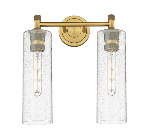 INNOVATIONS 434-2W-BB-G434-12SDY Crown Point 2 13.875 inch Bath Vanity Light Brushed Brass
