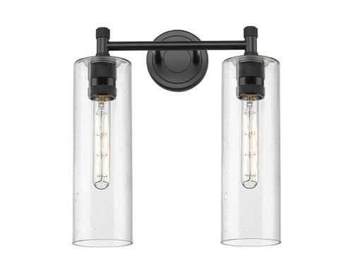 INNOVATIONS 434-2W-BK-G434-12SDY Crown Point 2 13.875 inch Bath Vanity Light Matte Black