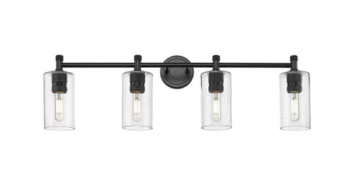 INNOVATIONS 434-4W-BK-G434-7SDY Crown Point 4 33.875 inch Bath Vanity Light Matte Black