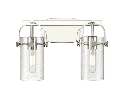 INNOVATIONS 423-2W-PN-G423-7SDY Pilaster II Cylinder 2 15 inch Bath Vanity Light Polished Nickel