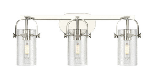 INNOVATIONS 423-3W-PN-G423-7SDY Pilaster II Cylinder 3 25 inch Bath Vanity Light Polished Nickel