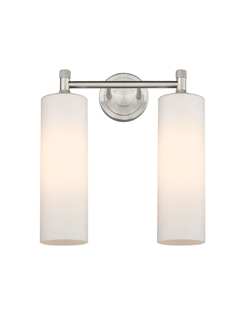 INNOVATIONS 434-2W-SN-G434-12WH Crown Point 2 13.875 inch Bath Vanity Light Satin Nickel