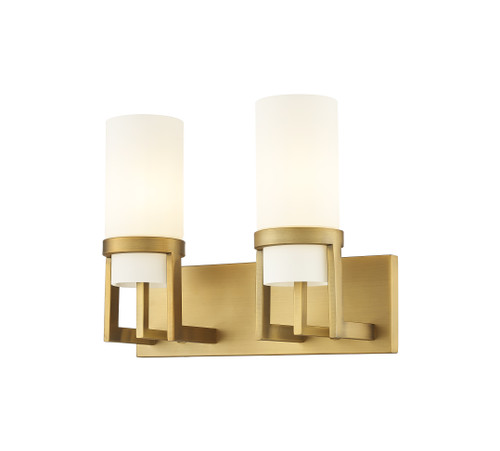 INNOVATIONS 426-2W-BB-G426-8WH Utopia 2 15 inch Bath Vanity Light Brushed Brass