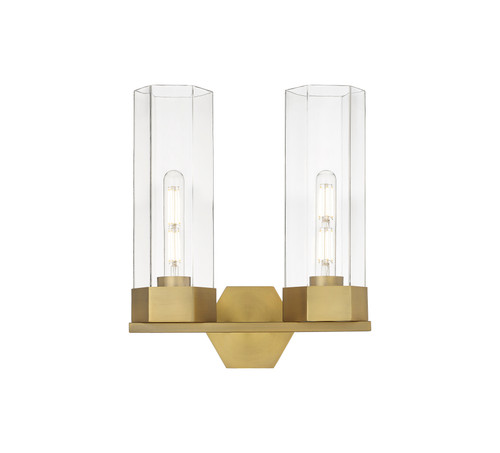 INNOVATIONS 427-2W-BB-G427-14CL Claverack 2 13 inch Bath Vanity Light Brushed Brass