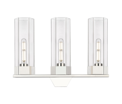 INNOVATIONS 427-3W-PN-G427-14CL Claverack 3 21.75 inch Bath Vanity Light Polished Nickel