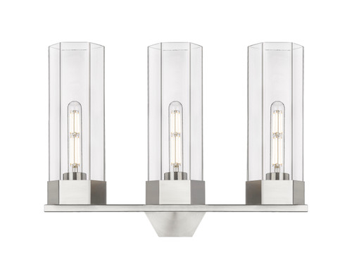 INNOVATIONS 427-3W-SN-G427-14CL Claverack 3 21.75 inch Bath Vanity Light Satin Nickel