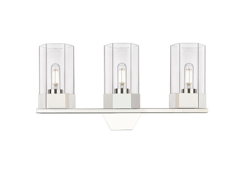 INNOVATIONS 427-3W-PN-G427-9CL Claverack 3 21.75 inch Bath Vanity Light Polished Nickel