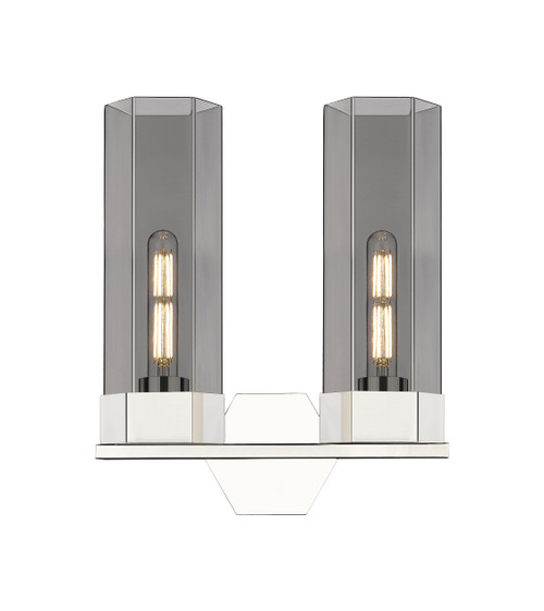 INNOVATIONS 427-2W-PN-G427-14SM Claverack 2 13 inch Bath Vanity Light Polished Nickel