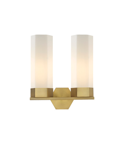 INNOVATIONS 427-2W-BB-G427-14WH Claverack 2 13 inch Bath Vanity Light Brushed Brass