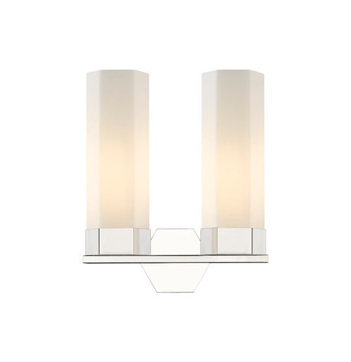INNOVATIONS 427-2W-PN-G427-14WH Claverack 2 13 inch Bath Vanity Light Polished Nickel
