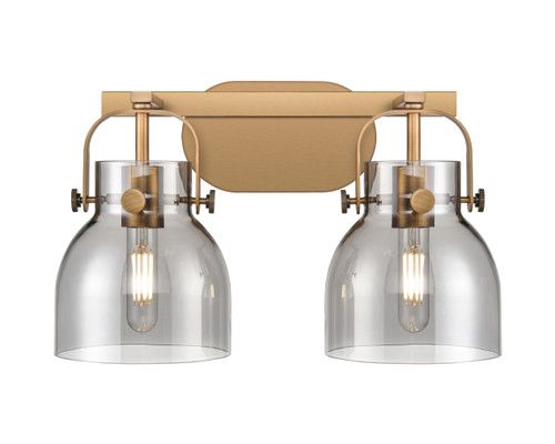 INNOVATIONS 423-2W-BB-G412-6SM Pilaster II Bell 2 17 inch Bath Vanity Light Brushed Brass