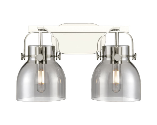 INNOVATIONS 423-2W-PN-G412-6SM Pilaster II Bell 2 17 inch Bath Vanity Light Polished Nickel