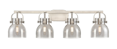 INNOVATIONS 423-4W-SN-G412-6SM Pilaster II Bell 4 37 inch Bath Vanity Light Satin Nickel