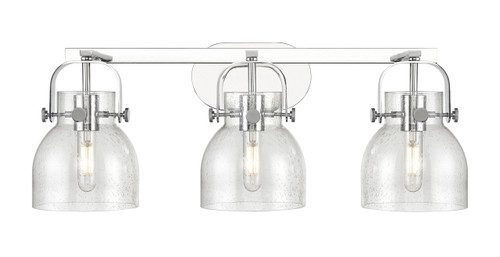 INNOVATIONS 423-3W-PC-G412-6SDY Pilaster II Bell 3 27 inch Bath Vanity Light Polished Chrome