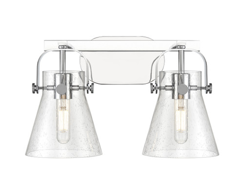 INNOVATIONS 423-2W-PC-G411-6SDY Pilaster II Cone 2 17 inch Bath Vanity Light Polished Chrome