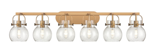 INNOVATIONS 423-6W-BB-G410-6SDY Pilaster II Sphere 6 46 inch Bath Vanity Light Brushed Brass