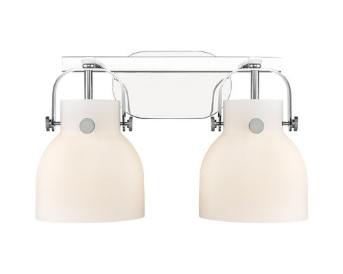 INNOVATIONS 423-2W-PC-G412-6WH Pilaster II Bell 2 17 inch Bath Vanity Light Polished Chrome